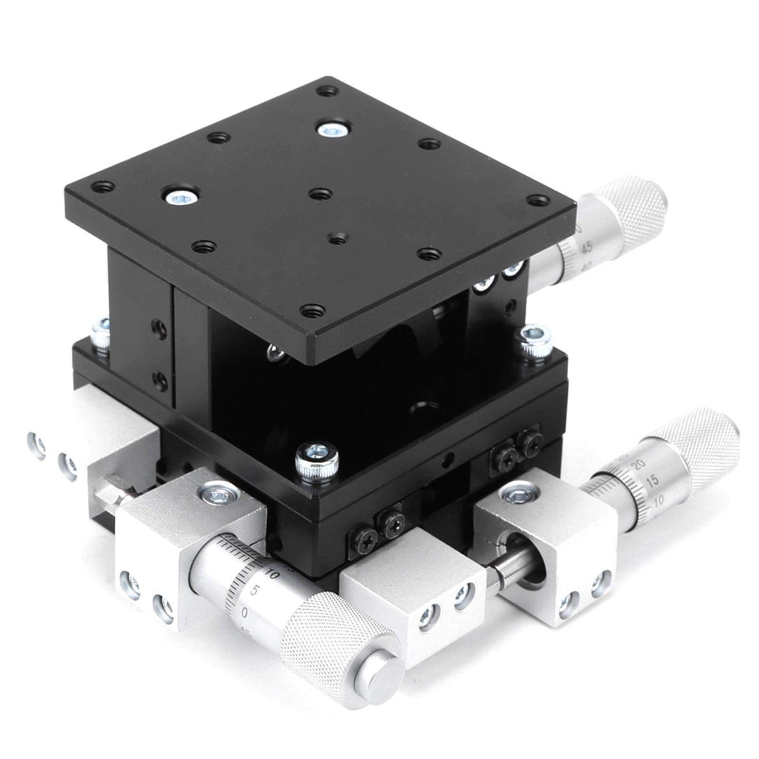 3-Axes Manual Linear Stage,60 x 60mm Trimming Tuning Sliding Table,Micrometer Linear Stage Trimming ,for Production Machinery,Testing Equipment,Optical
