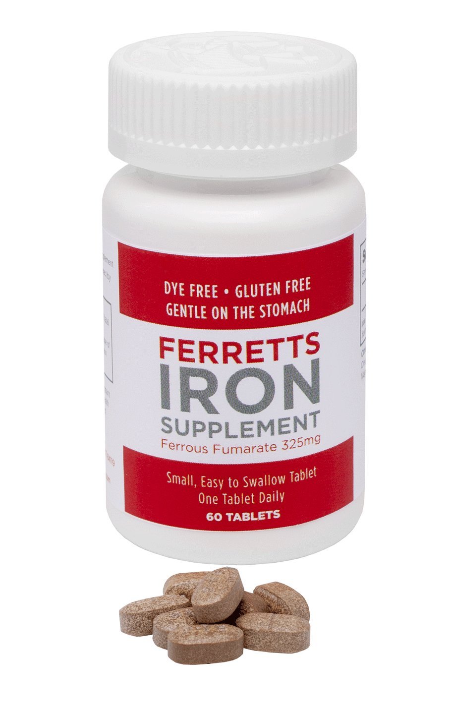Ferretts Iron Tablets 106mg (325mg Ferrous Fumarate) - 