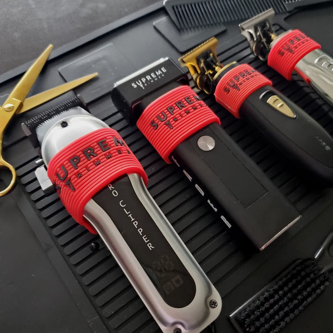 by Supreme Trimmer - Professional Barber Grippers ( 5 Piece ) Non Slip Clipper Bands SGR50 Barber Sleeve for Hair Clipper - Barber Hair Trimmer Grip