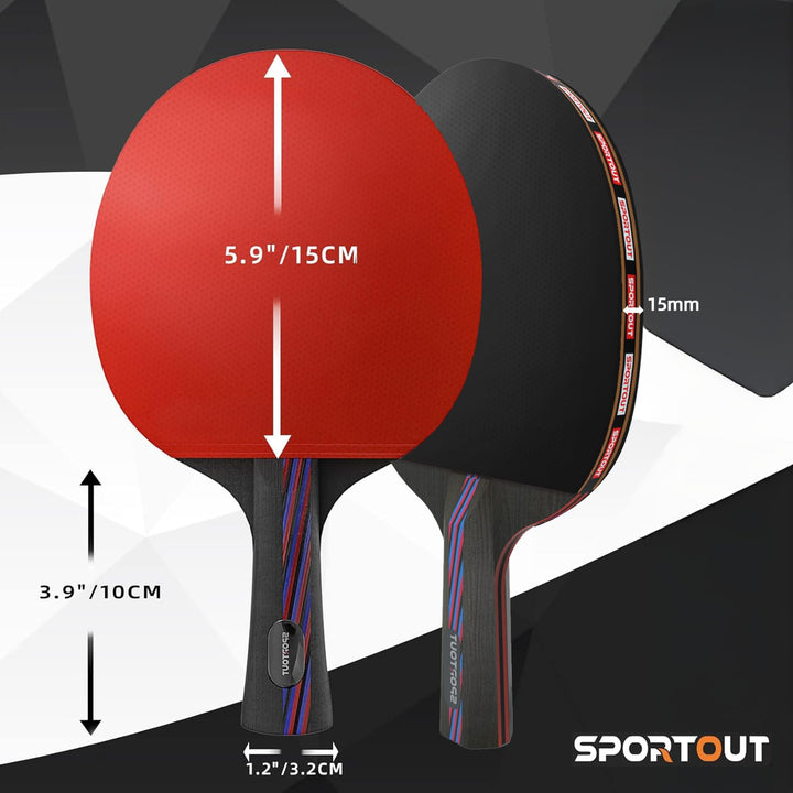 Ping Pong Paddle,Professional Table Tennis Paddles with Case, Table Tennis Racket for Advanced Training and Tournament