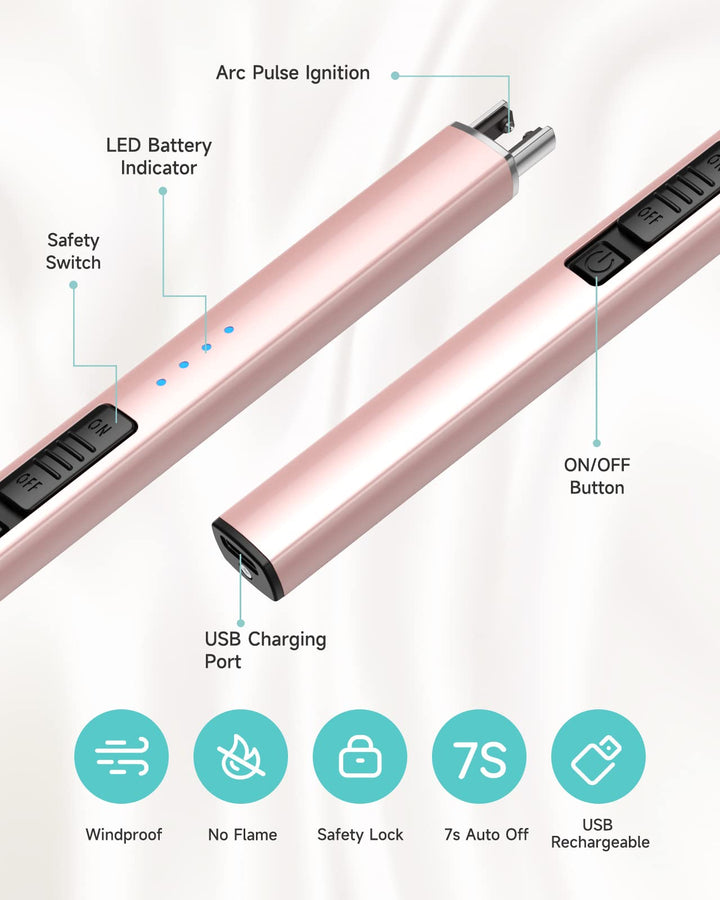 Candle Lighter, Electric Rechargeable Arc Lighter with 