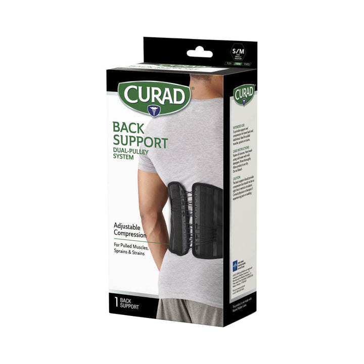 Curad Back Support with Dual-Pulley System, Small/Mediu