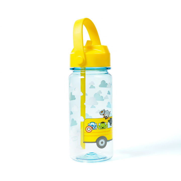 Yoobi x Marvel Spiderman Water Bottle with Straw - 20 oz Superhero Water Bottle with Spill-Proof Lid - Dishwasher Safe School Water Bottle for Boys and Girls - BPA & PVC-Free Leak Proof Water Bottles