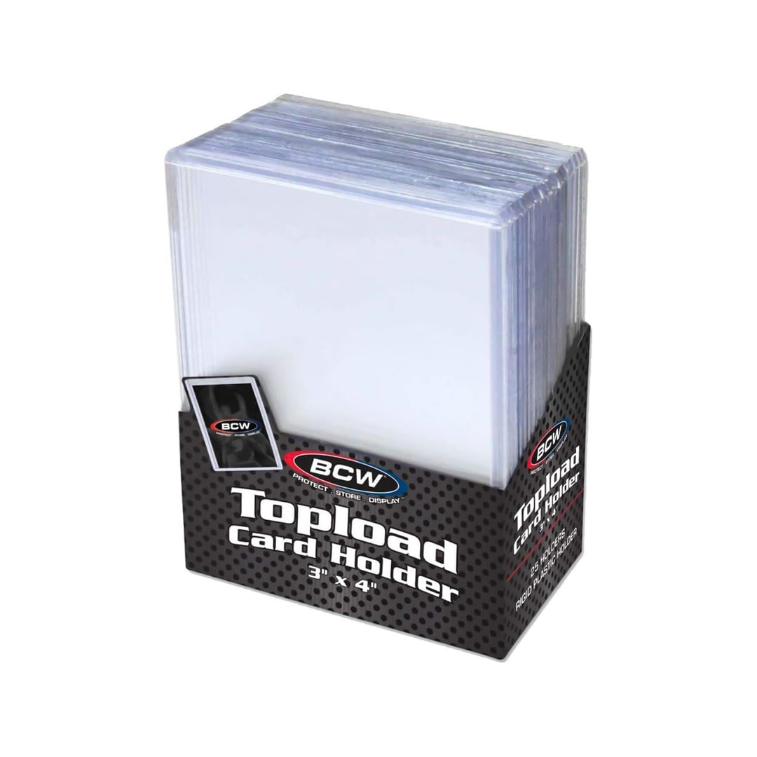 3x4 Topload Card Holder - Standard - 25ct | Rigid PVC Trading Card Protection for Baseball Cards, Football Cards, and Trading Cards Like Pokémon and MTG | Holds Cards Up to 20pts