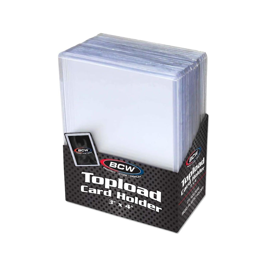 3x4 Topload Card Holder - Standard - 25ct | Rigid PVC Trading Card Protection for Baseball Cards, Football Cards, and Trading Cards Like Pokémon and MTG | Holds Cards Up to 20pts