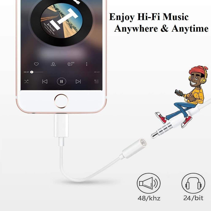 esbeecables 2 Pack for iPhone 3.5mm Headphones Adapter,