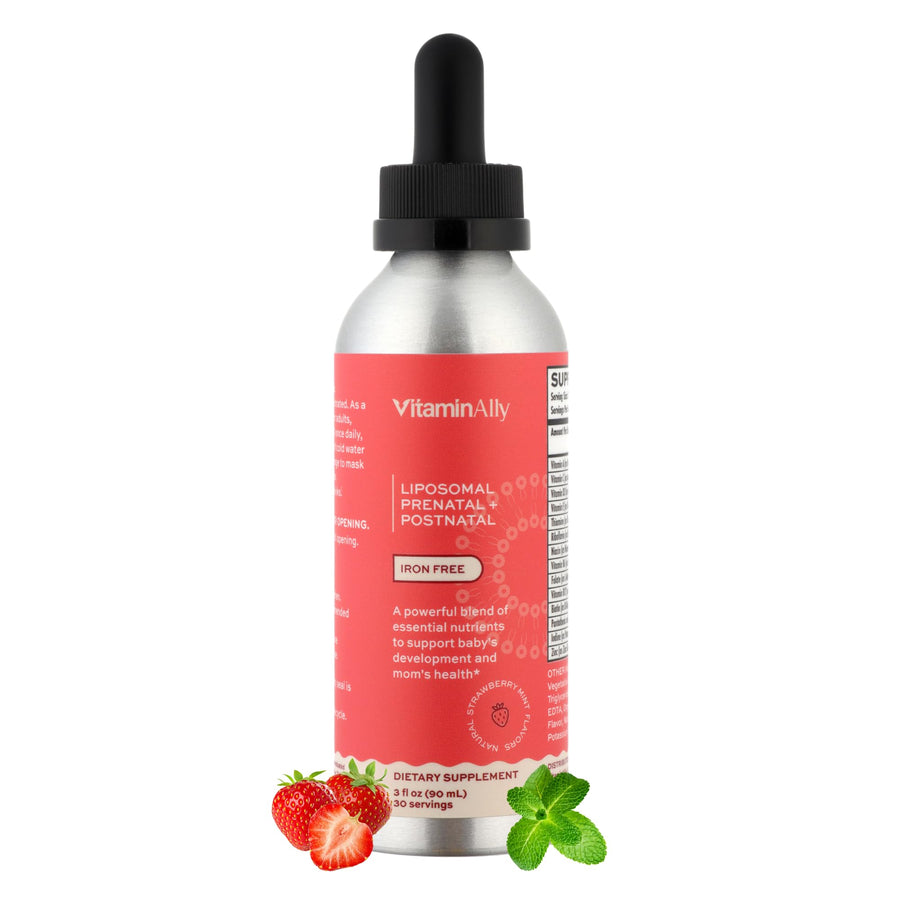 Liposomal Liquid prenatal+ Postnatal - Iron Free | Sugar Free | Non-GMO | Gluten Free| Supports Baby Development and Moms Health Throughout The Pregnancy and Nursing