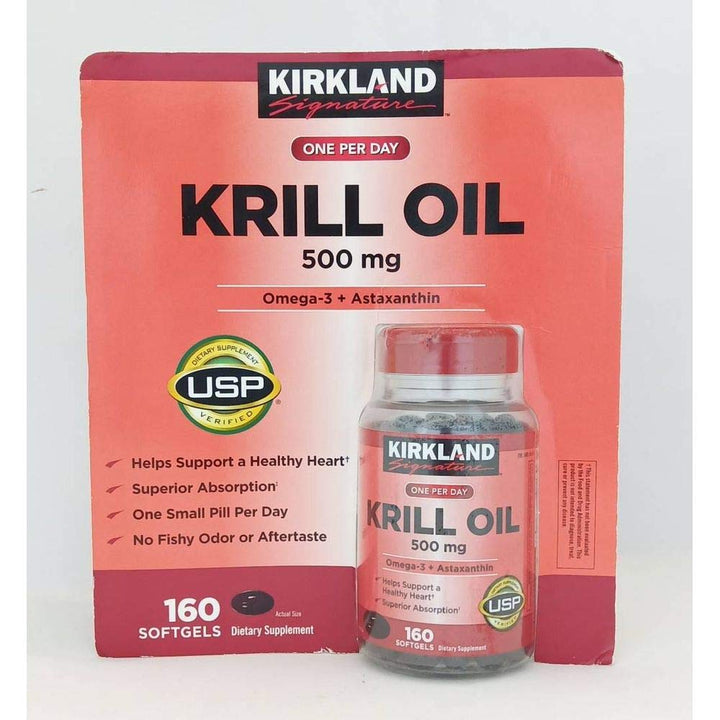 Kirkland Signature Krill Oil 500 Milligram 160 Softgels