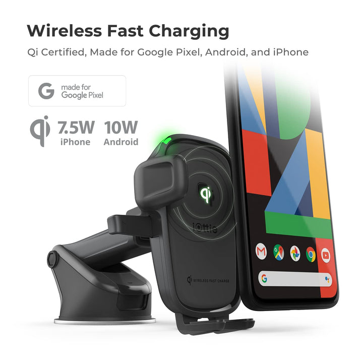 iOttie Car Charger Easy One Touch Wireless 2 Qi Chargin