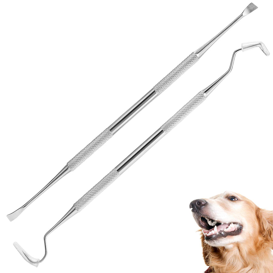 Dog Teeth Cleaning Tools Tarter Remover Canine Dental Scraper Scaler Tools Pet Tooth Cleaner Stainless Steel with Double Head