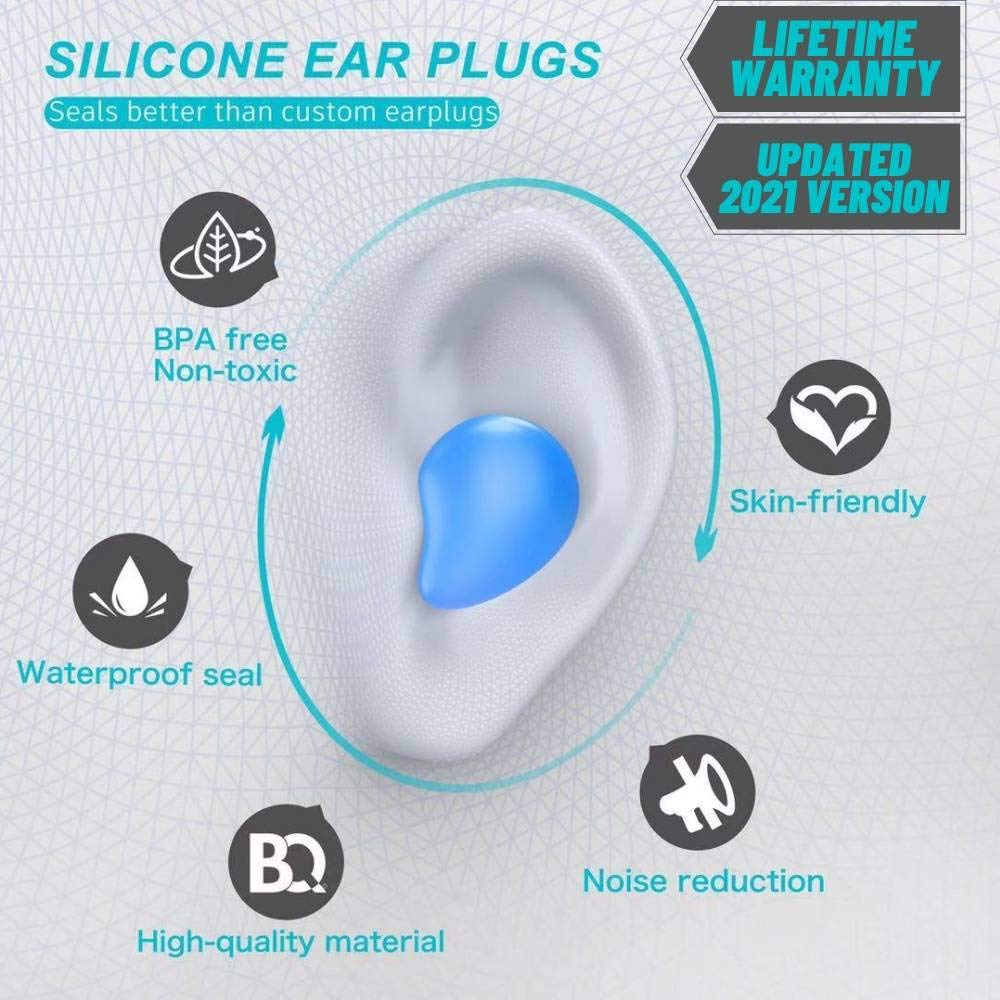 [Latest 2020] Ear Plugs for Sleeping Swimming, 8 Pair R