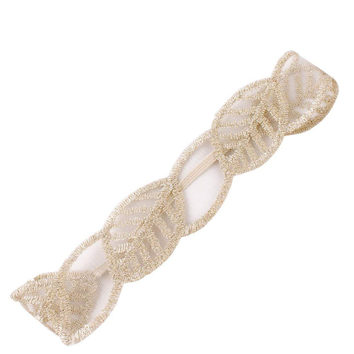 Asufegucd Rabbit Ears Cloth Bow–Stretch Headbands for Baby Toddler Girls Birthday, Party,Shower (Gold)