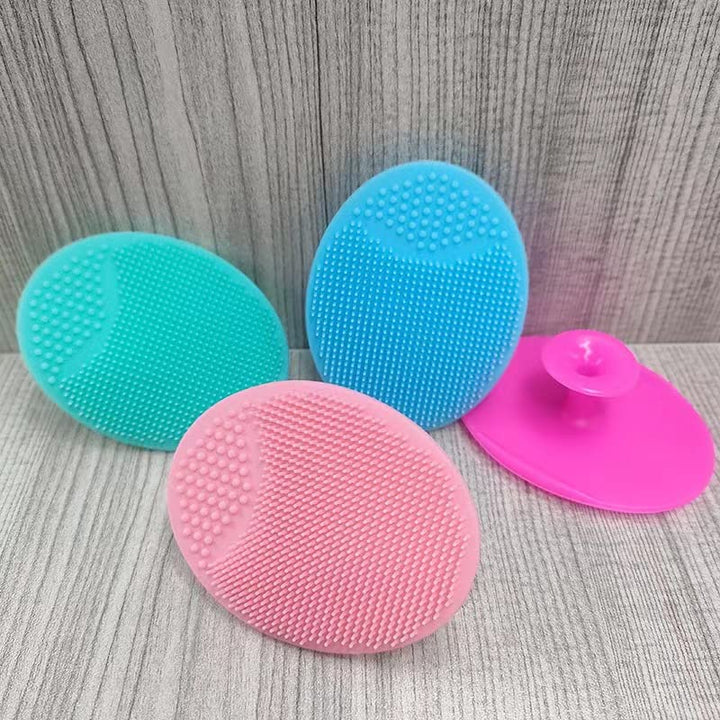 Baby Bath Brush, Baby Cradle Cap Brush, Silicone Massage Brush, Silicone Scrubbers Exfoliator Brush | The Baby Skin Scrubbers Baby Essential for Dry Skin, Cradle Cap and Eczema (Large-Pink & Rose Red)
