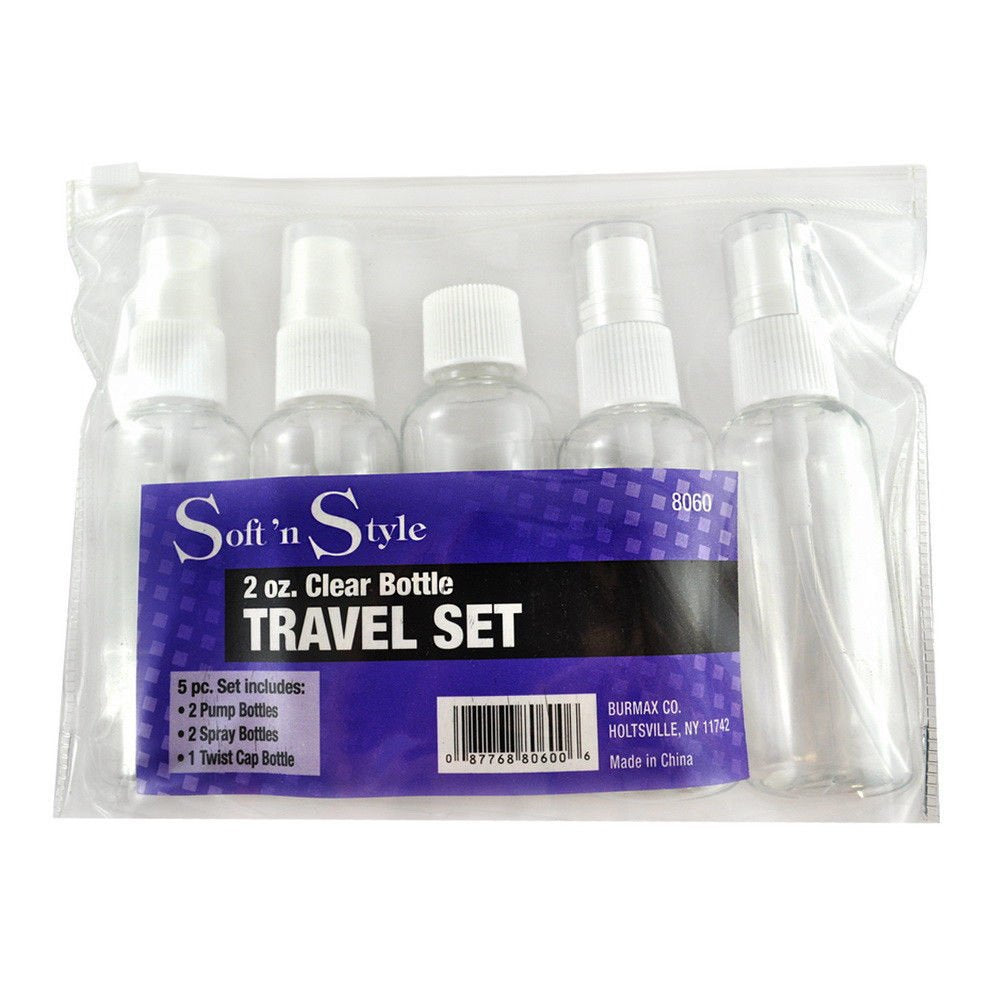 Soft &#39;N Style Clear Travel Bottle Set, 2 oz.