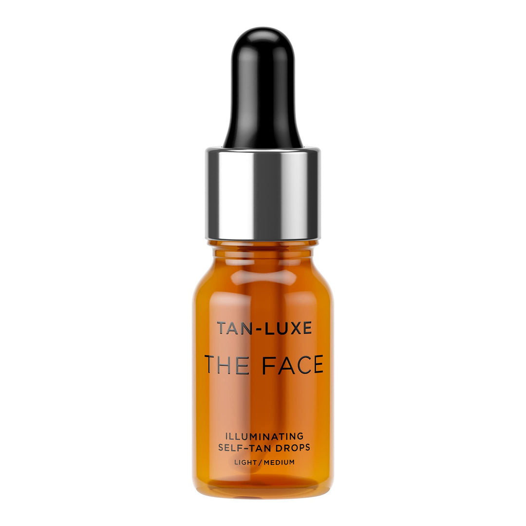 The Face Mini - Illuminating Self-Tan Drops to Create Your Own Self Tanner, 10ml - Cruelty &amp; Toxin Free - Light/Medium