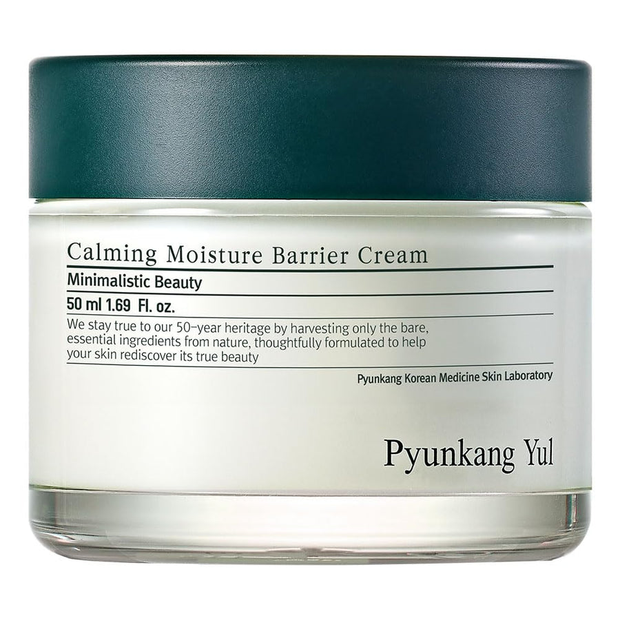 [PKY] Calming Moisture Barrier Cream Instantly Soothes Sensitive Skin, Hyaluronic Acid & Ceramide for Hydration, Vegan, Korean Skincare (1.69 Fl. Oz, 50ml)