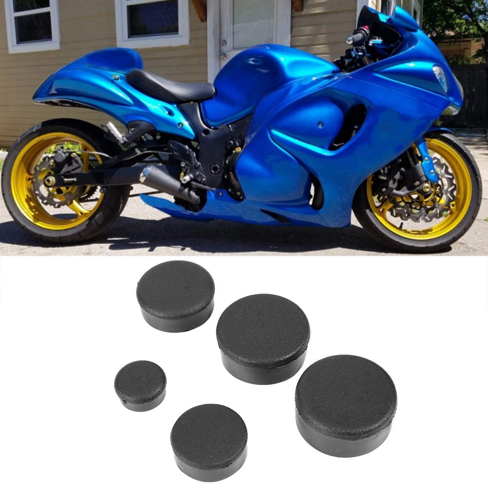 5PCS Universal Motorcycle Frame Hole Cover Decorative Plug Kit Decor for Suzuki Hayabusa 1300 GSX1300R 99-15