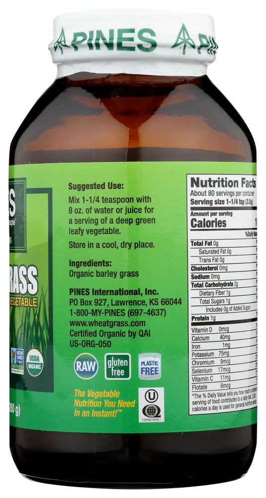 Pines Barley Grass Powder, 10 oz.