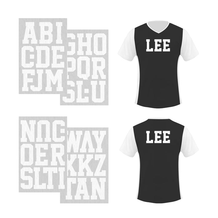 S.E.I 40 Pieces Iron-On Letters: 3 Inch Sport White Iro