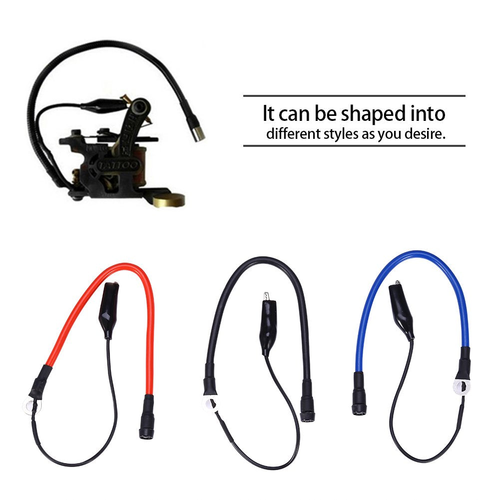 Flexible Tattoo Lighting, 3pcs Adjustable Tattoo LED Lamp Light for Machine Gun Mounted Connectable Tattoo Machine Supplies Body Art Accessories
