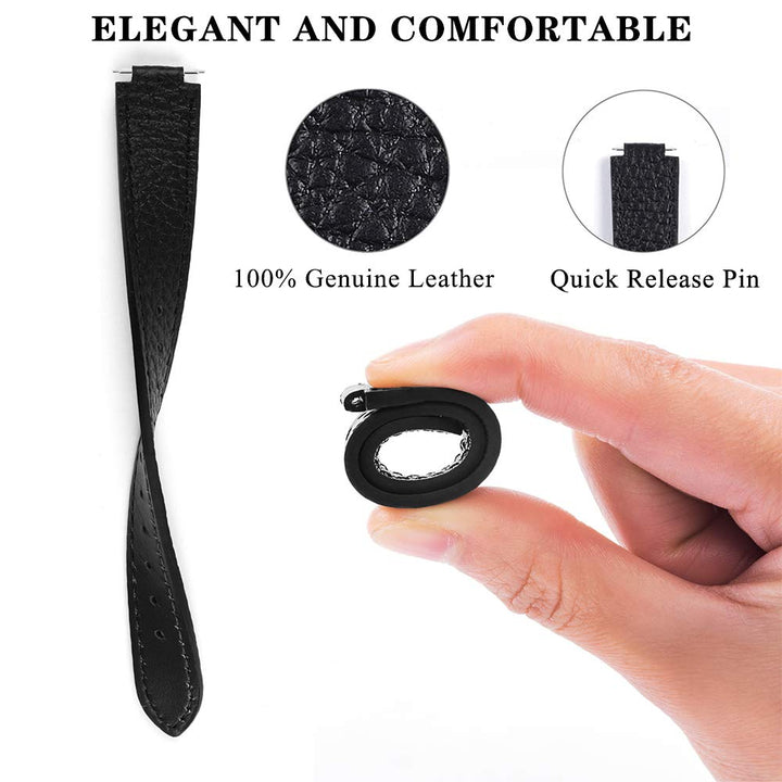 Leather Bands Compatible for Fitbit Inspire 3/ Fitbit Inspire 2/ Inspire/Inspire HR, Classic Wristbands Accessories Strap Replacement Band for Fitbit Inspire 3 Fitness Tracker Women Men- Dark Brown