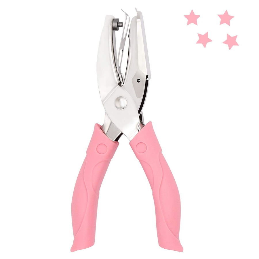 1/4 Inch Star Hole Punch with Soft-Handled for Tags