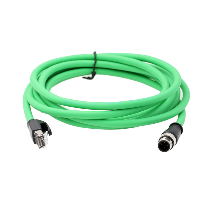 HangTon M12 4 Pin D-Coded Male to RJ45 Ethernet Cat5e N