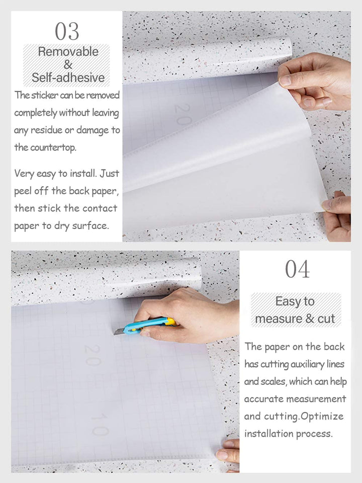 Glossy Marble Contact Paper for Countertop Marble Peel and Stick Wallpaper Granite Wallpaper White Marble Sticker Waterproof Marble Self Adhesive Wallpaper Removable15.7”×118” Easy to Install