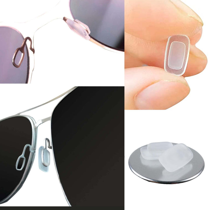 GMS Optical Soft Silicone Push-in Rectangle Nose Pads f