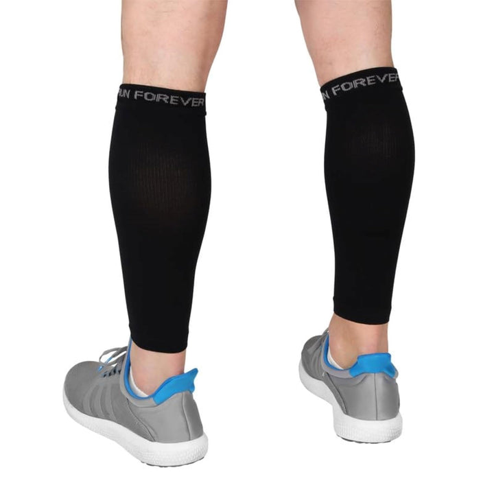 Sports Leg Calf Compression Socks for Runners, Shin Splint, Varicose Vein &amp; Calf Pain Relief , Cycling, Maternity, Nurses (Black, Large)