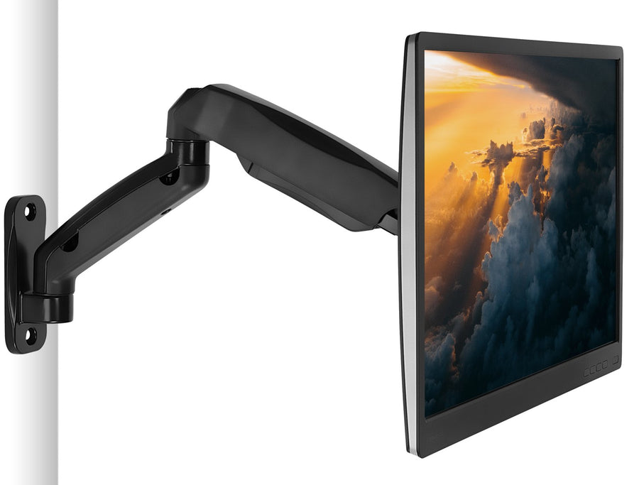 Monitor Wall Mount Arm | VESA Wall Mount Monitor Arm | Full Motion Gas Spring Arm Fits 13 15 17 19 20 22 23 24 27 30 32 Inch Screens with 75 or 100 VESA Patterns | Camper RV Compatible