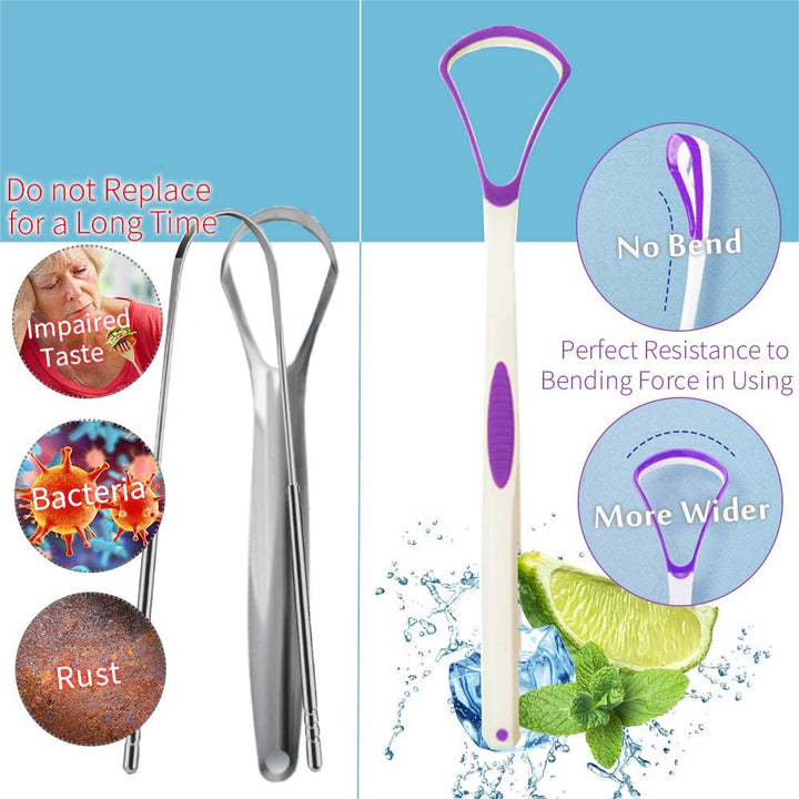 Tongue Scraper Cleaner With Travel Handy Case For Healt