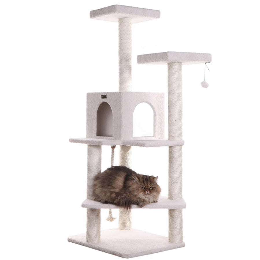 B5701 57-Inch Cat Tree, Ivory