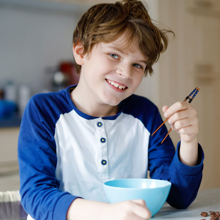 5 Pieces Reusable Chopsticks Helpers Training Chopstick Hinges Connector Practice Chinese Chopstick Helper for Adults, Kids, Beginner, Trainers (Black)