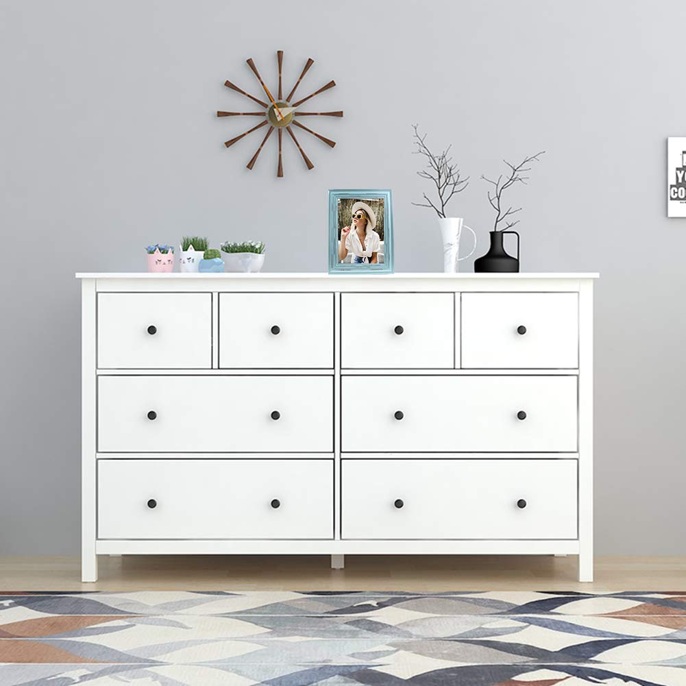 5x7 Picture Frame Distressed Teal Rustic Wood Photo Frames 5 by 7 Turquoise Frames Weathered Photo Stand Tabletop/Wall Hanging(NOT REAL GLASS COVER)