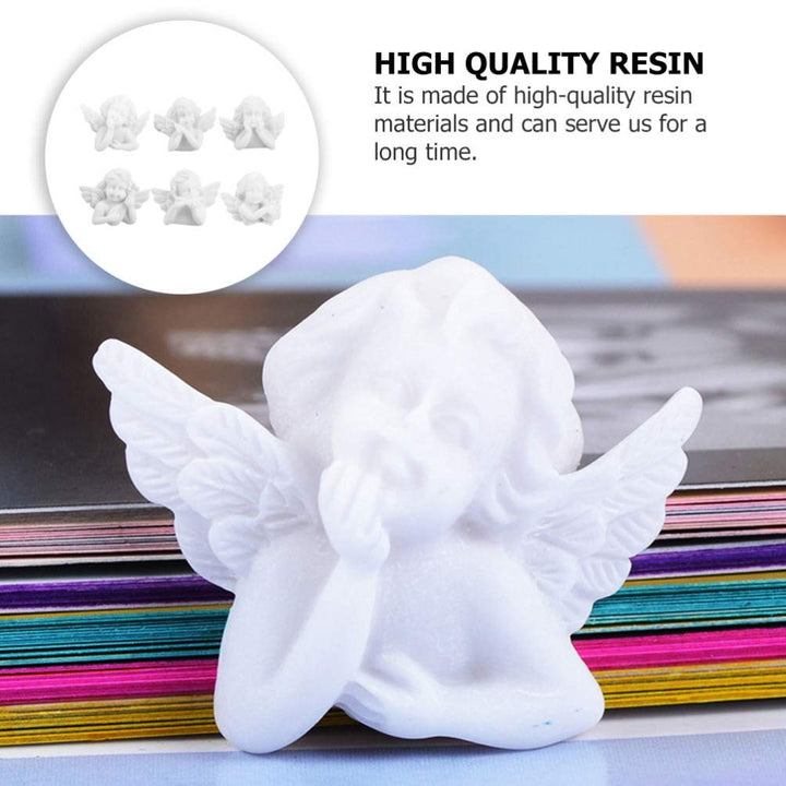 EXCEART 30Pcs Miniature Angel Figurine Mini Child Angel Statue Resin Embellishments Flatback Beads Charm Ornament Cherubs Angels for DIY Scrapbooking Craft Phone Case (Mixed Style)