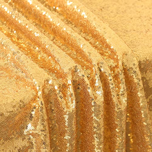Sparkly Drape Tablecloth Gold Tablecloth Sequin Fabric Tablecloth for Ceremony Party Halloween 50x80 Inch