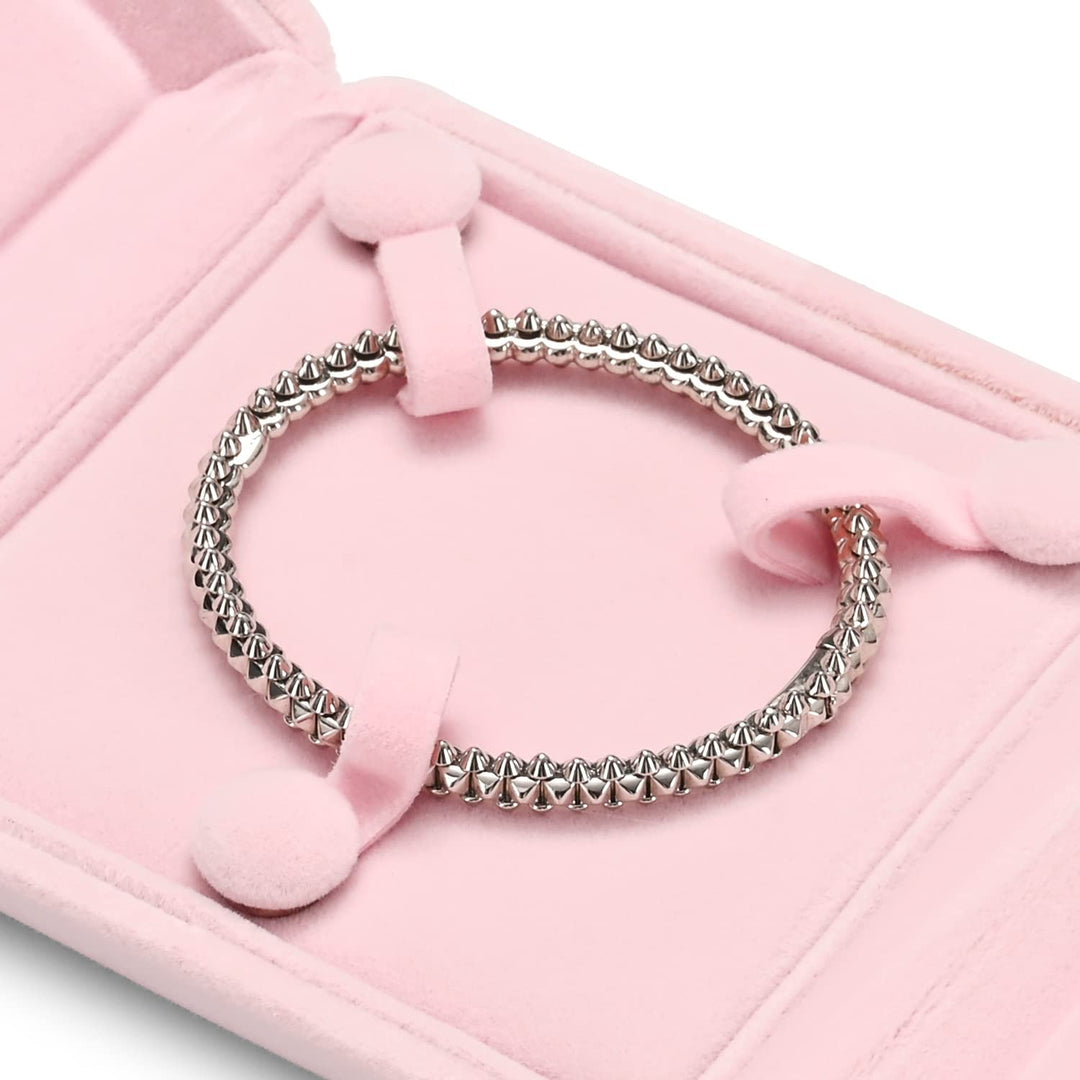 Pink Velvet Bangle Gift Box Bracelet Storage Case Jewelry Gift Boxes