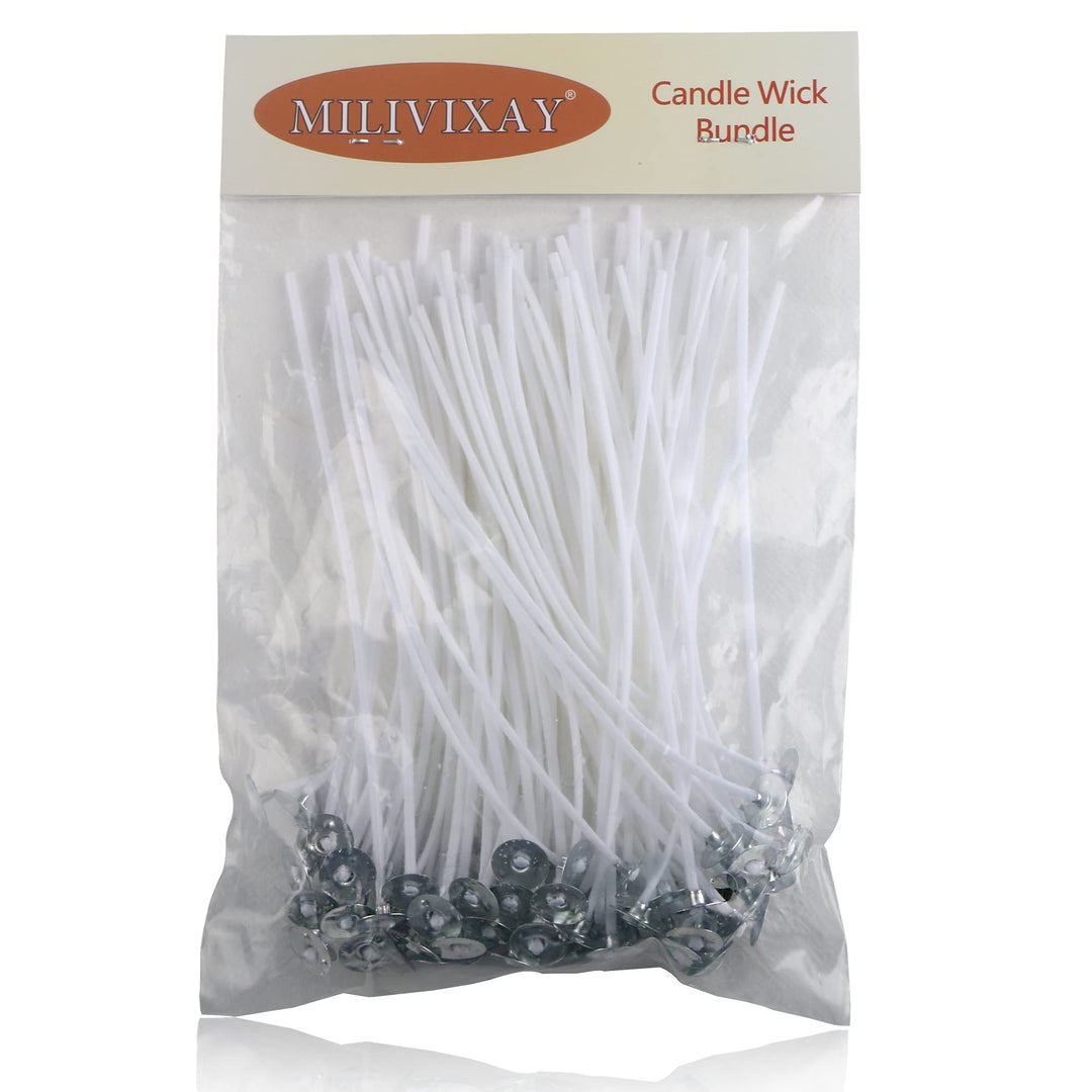 100 Piece 10 inch Candle Wicks-Pre-Waxed-Candle Wicks for Candle Making.