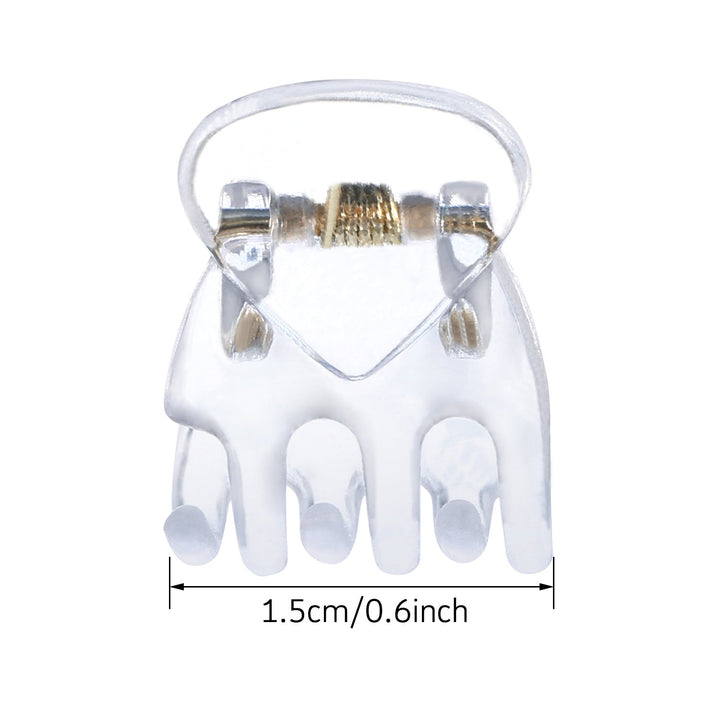 Clear: Hotop 24 Pieces Mini Hair Clips Plastic Hair Claws Pins Clamps For Girls And Women (Clear)