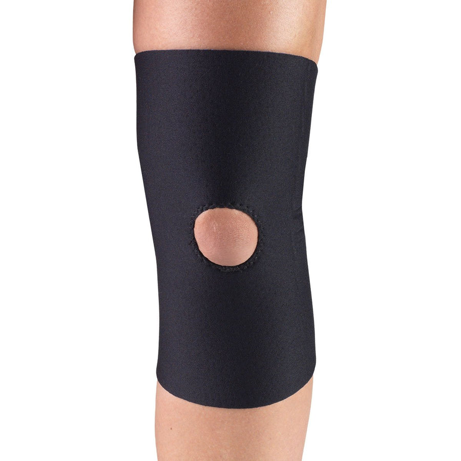OTC Knee Support, Open Patella, Neoprene, Black, 4X-Lar