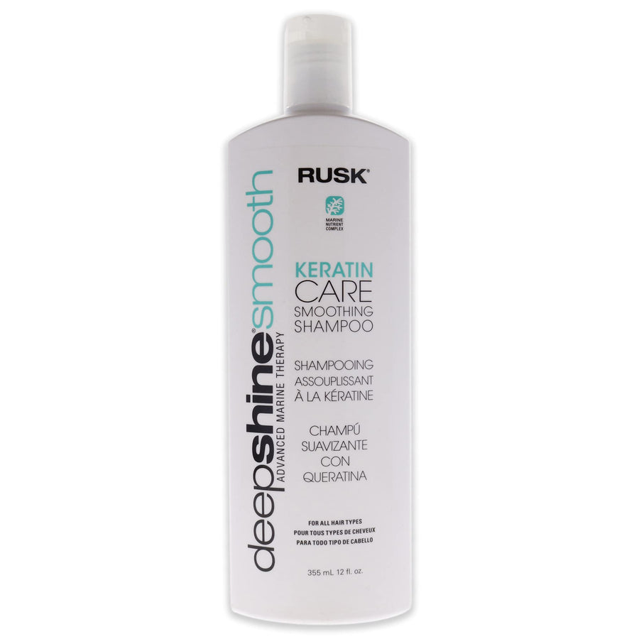 Deepshine Smooth Keratin Care Smoothing Shampoo, 12 Oz, Strengthening Shampoo for Chemically and Color-Treated Hair, Contain Vitamins and Nourishing Marine Botanicals