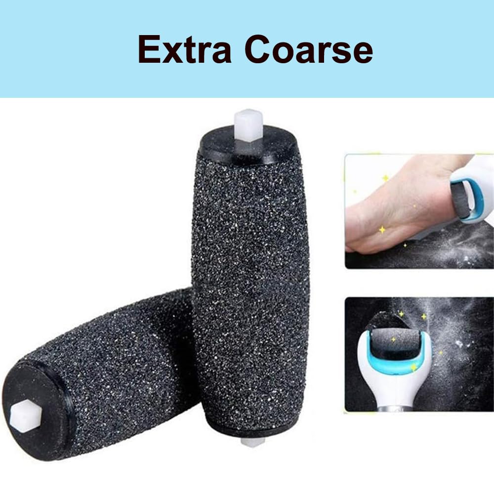 12 Extra Coarse Replacement Roller Refill Heads Compatible with Amope Pedi Refills Electronic Perfect Foot File