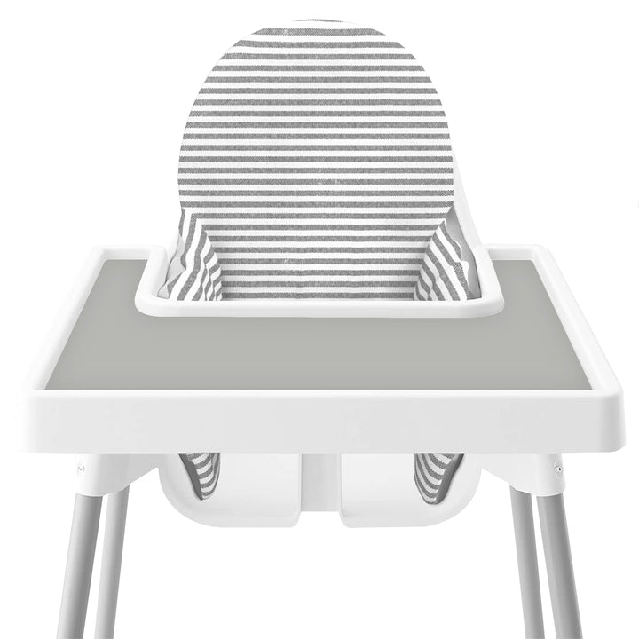 High Chair Placemat for IKEA Antilop Baby High Chair, Silicone Placemats, High Chair Tray Finger Foods Placemat for Boys and Girls, Babies, Toddlers (Light Gray)