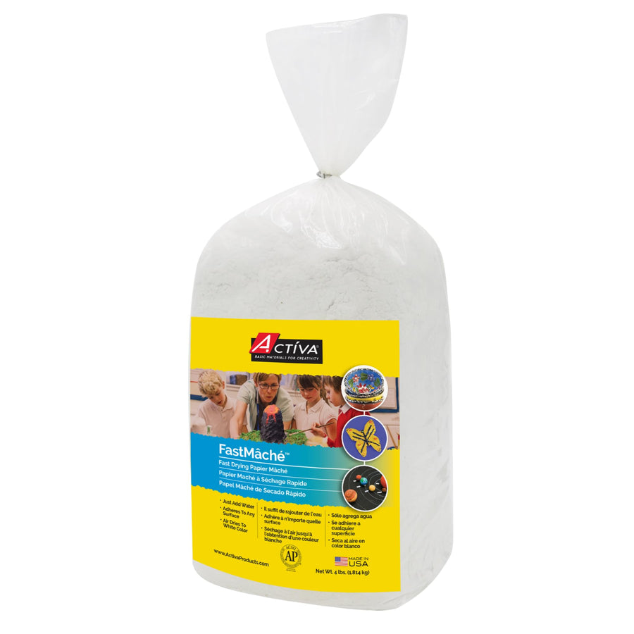 ACTIVA Fast Mache Fast Drying Instant Papier Mache - 4 pounds