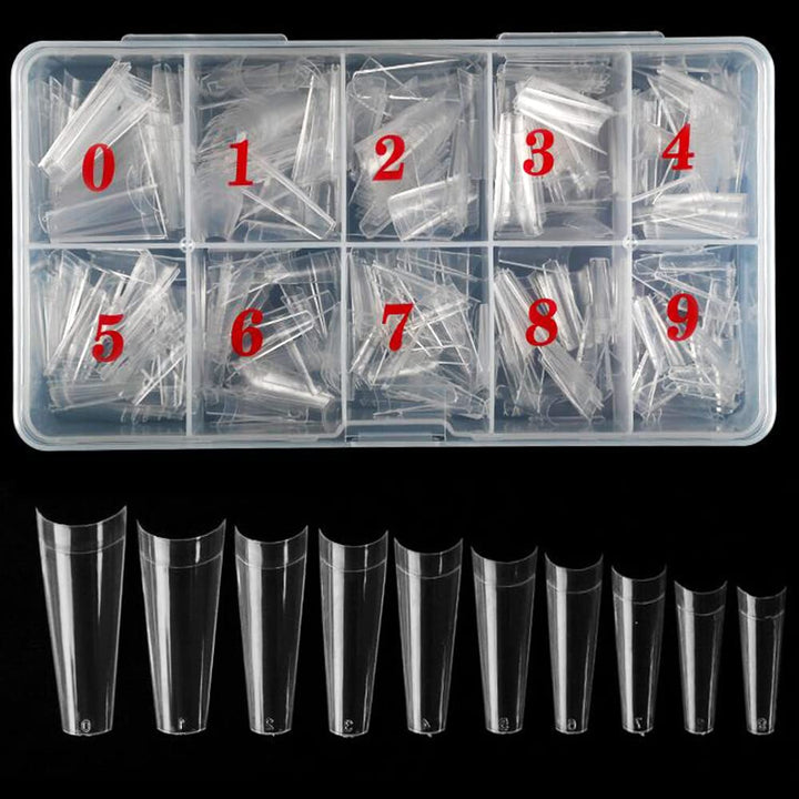 Coffin Acrylic Nails-Clear Fake Nail Coffin Shape Long Half Cover Nails Coffin Shaped Ballerina Nails Tips,DIY Nail Salon Art 10 Size 500PCS with Box (Clear)ââ‚¬¦