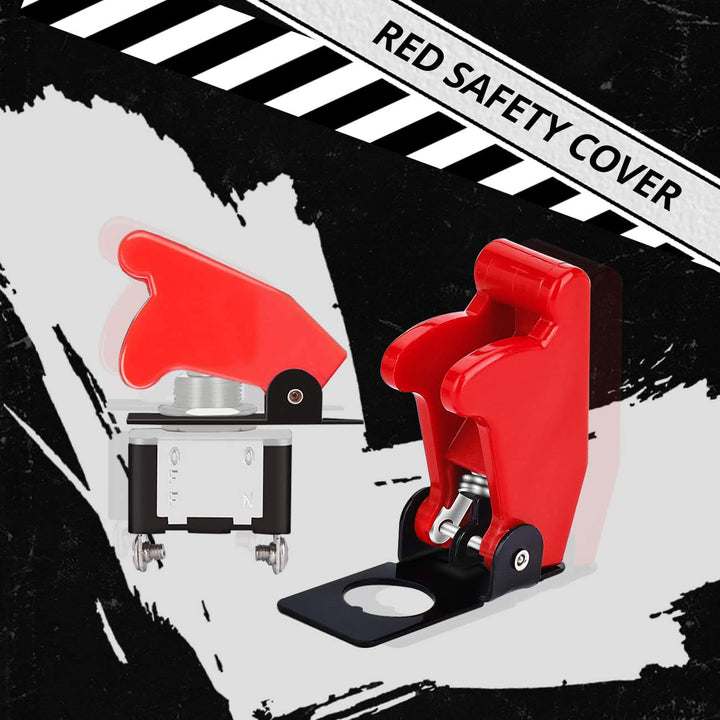 Heavy Duty Rocker Toggle Switch 12V 20A Red Cover SPST ON/Off 2Pin Car Truck Boat-6 Pack