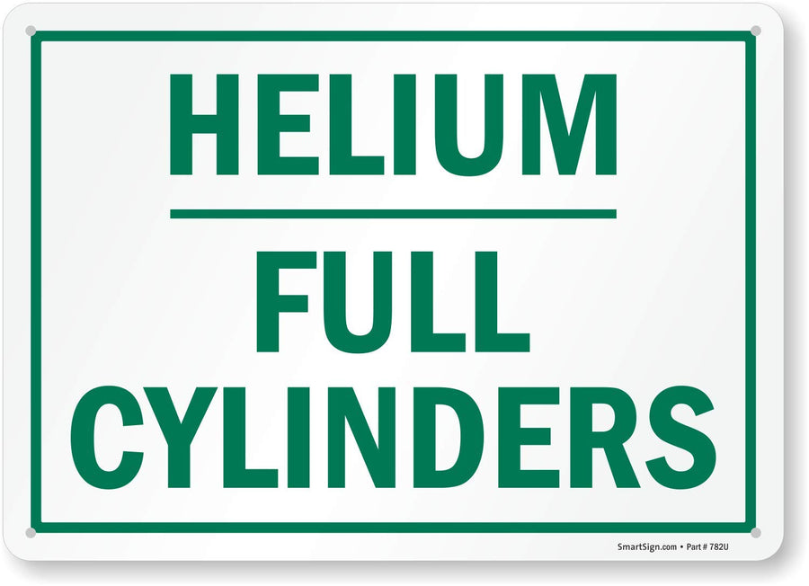 SmartSign Helium - Full Cylinders Sign | 10 x 14 Plasti