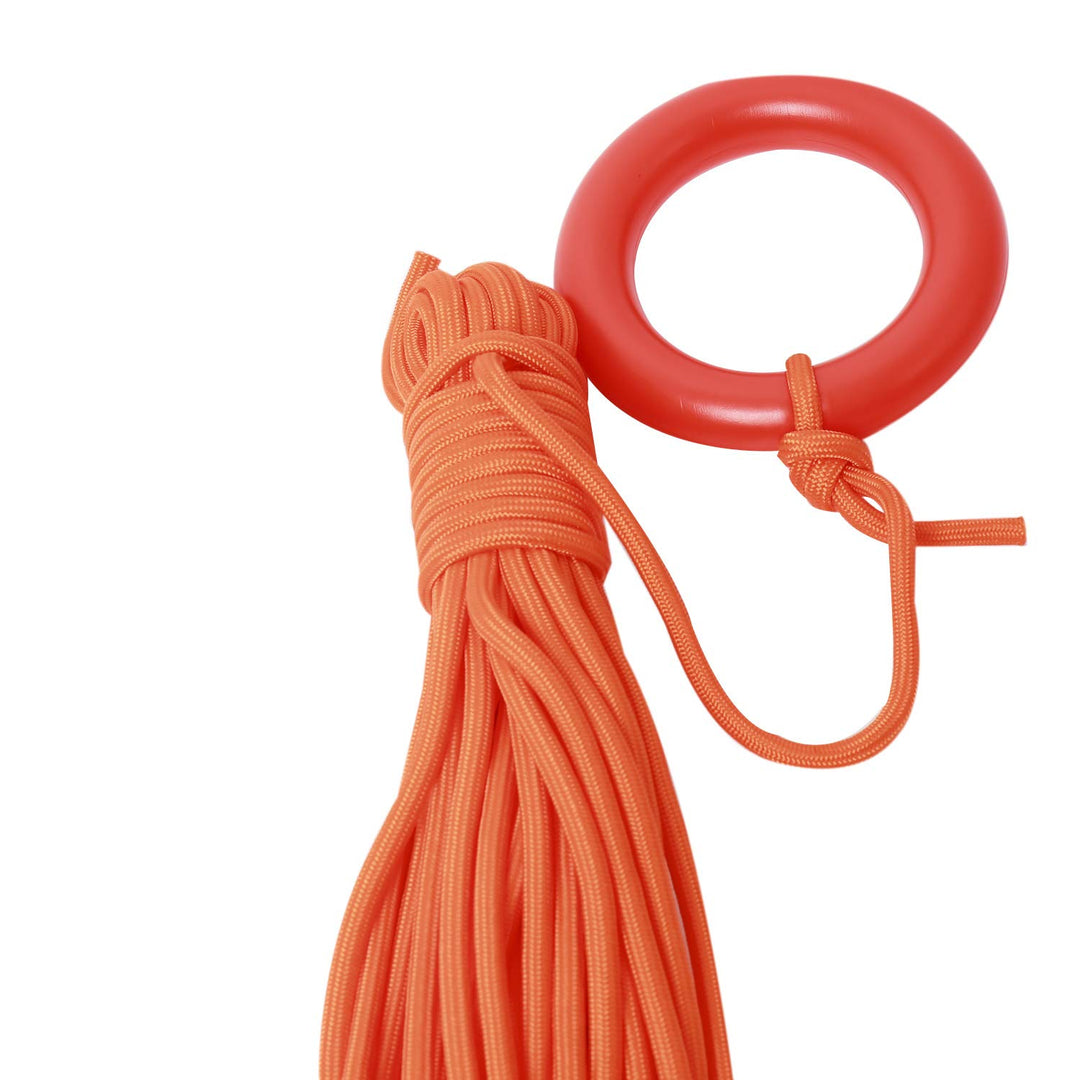 8mm x 30m Floating Water Life Saving Rope with Orange Bracelet for Diving Snorkeling Water Sports Rescue