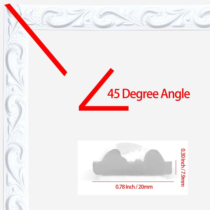 Molding Trim Wall Trim, 16.4 Feet Self-Adhesive Flexible DIY Peel and Stick Crown Molding Ceiling Molding Suitable for Mirror Edge, TV Background Wall, Home Wall Decor (White)